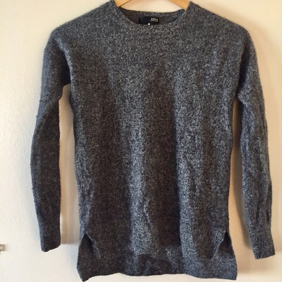 “Aqua” Dark Gray Cashmere Sweater - Picture 5 of 8